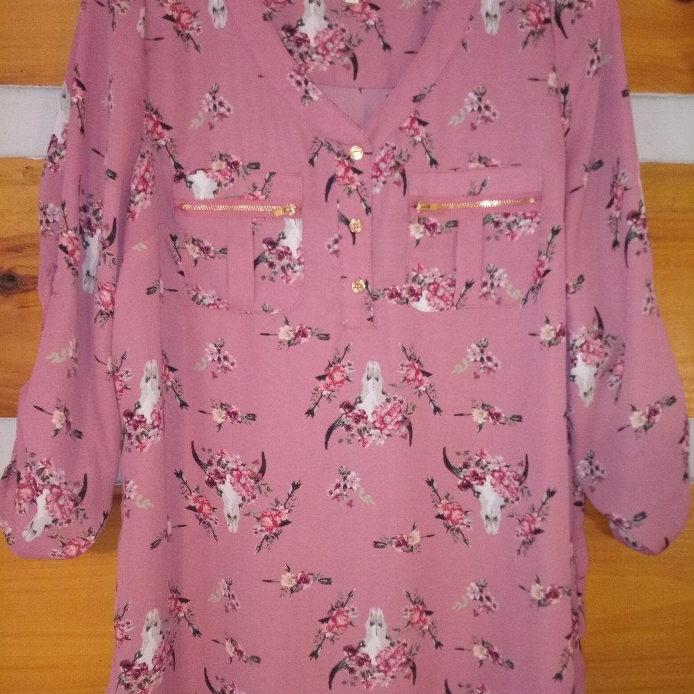 Wishful Park 3/4 Sleeve Dress Shirt Large